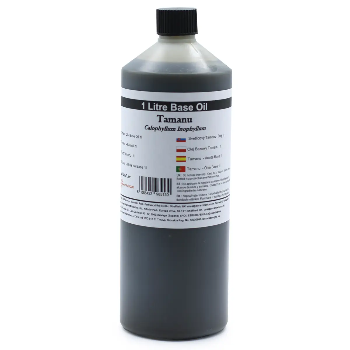 Flaska med tamanuolja 1 liter basolja
