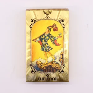 Tarotkort med blått och guldfolie – All Seeing Eye med bok - produktbild 3