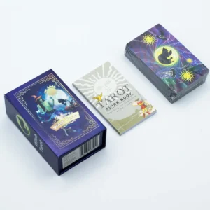 Tarotkort med häxmotiv och lila folie, komplett set - produktbild 2