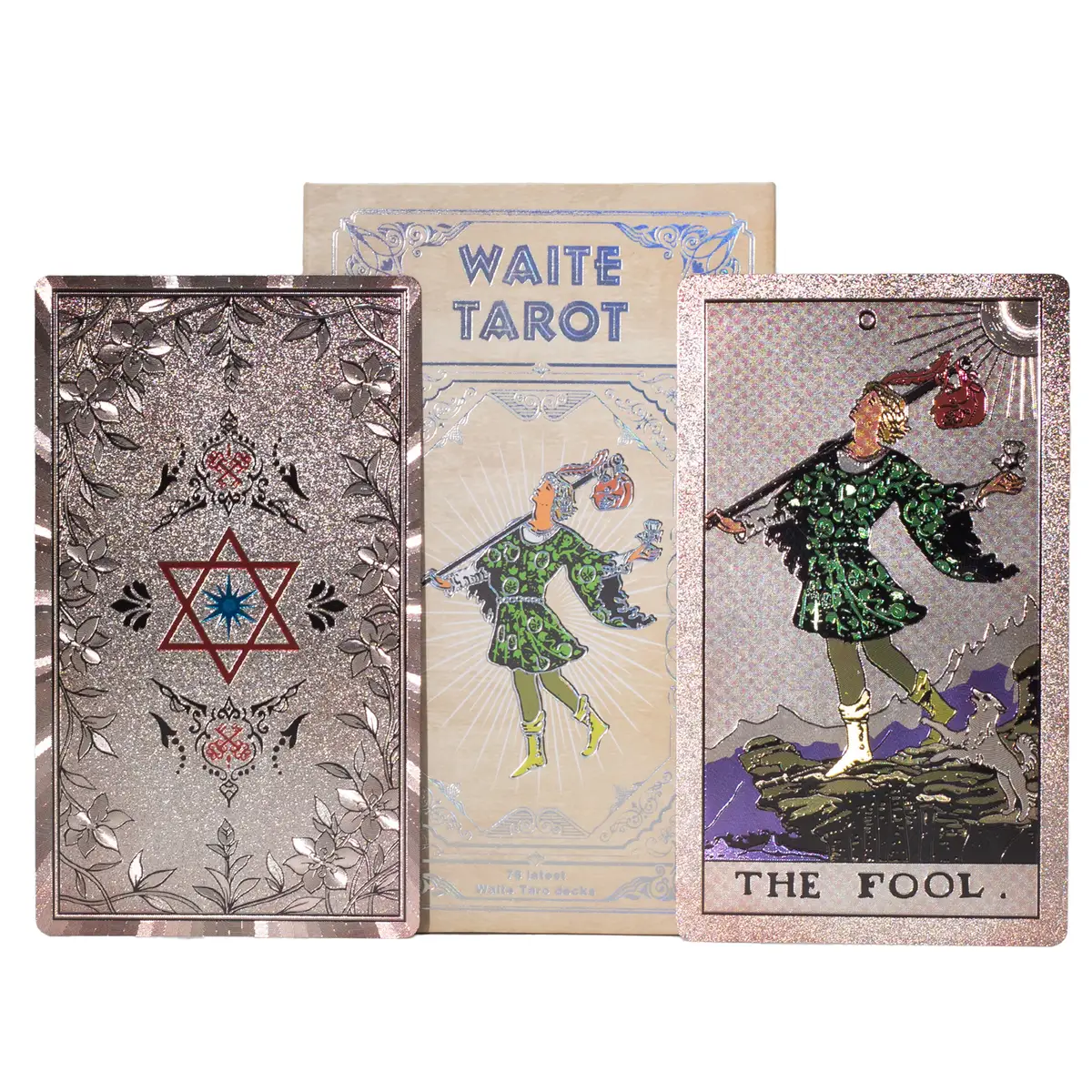 Tarotkort Waite med silverfolie och guidebok - produktbild 5