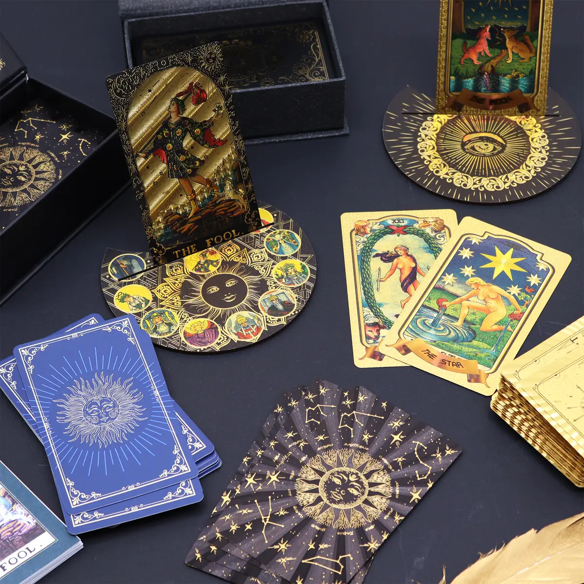 Tarotkort Waite med silverfolie och guidebok - produktbild 6
