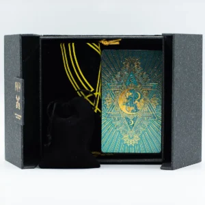 Tarotkortset med guld- och turkosfolie i lyxig presentförpackning - produktbild 4