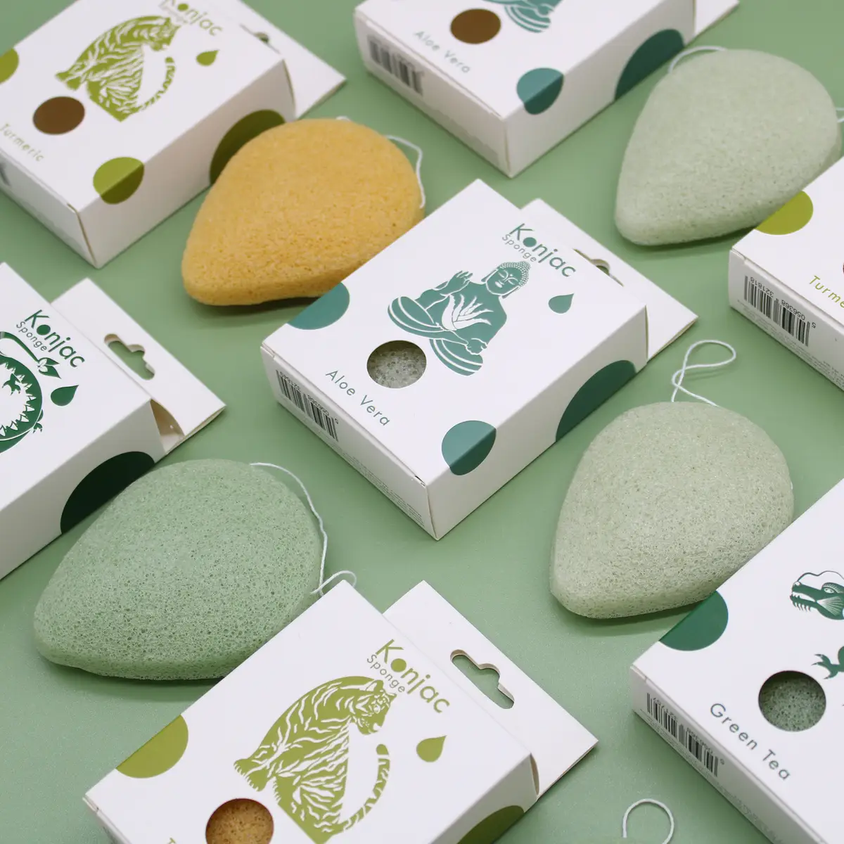 Teardrop Konjac-svamp med aloe vera - produktbild 3
