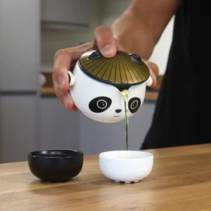 Tekannaset med panda och två koppar i resefodral - produktbild 5