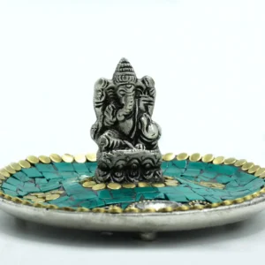 Tibetansk dekorativ rökelsehållare med Ganesh och mosaik - produktbild 2