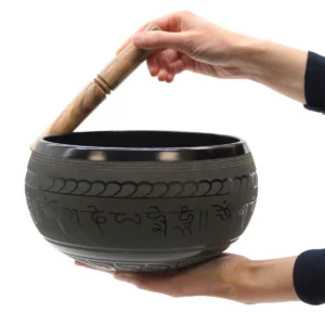 Tibetansk klangskål Extra Loud med Buddha-motiv - produktbild 4