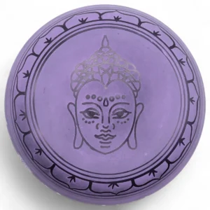 Tibetansk klangskål Extra Loud med svampmotiv, lila (23x10,5 cm, 1,3 kg) - produktbild 10