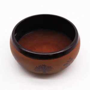 Tibetansk klangskål i jordpulver med Clay Om Buddha-motiv 16 cm - produktbild 2