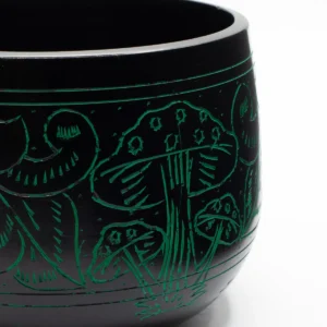 Tibetansk klangskål med svammmotiv i aluminium, 15 cm - produktbild 2