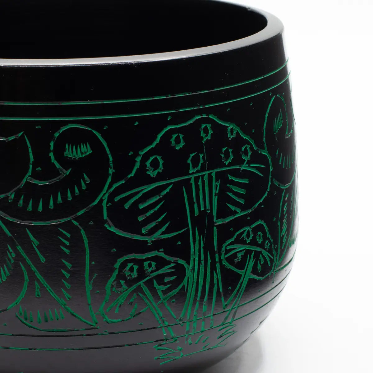 Tibetansk klangskål med svammmotiv i aluminium, 15 cm - produktbild 2