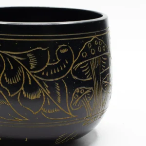 Tibetansk klangskål med svampmotiv, 15 cm - produktbild 5