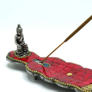Tibetansk rökelsehållare i form av långt dolkblad med Buddha - produktbild 2