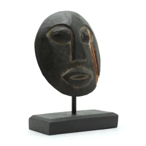 Timor stamdekorerad trämask svart 27x20 cm - produktbild 5