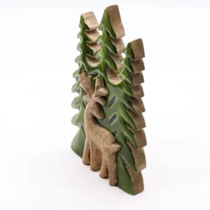 Trädekoration med hjort och granar 23x20 cm - produktbild 9