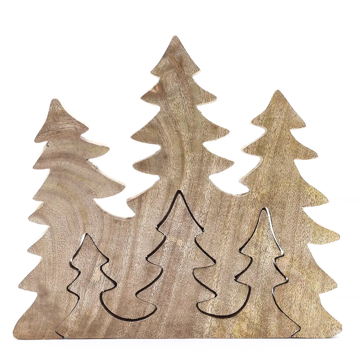Trädekoration med tre granar i 3D, 20x23 cm - produktbild 4