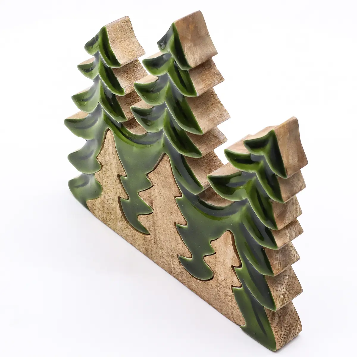 Trädekoration med tre granar i 3D, 20x23 cm - produktbild 9
