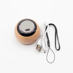 Trådlös minihögtalare i trä med Bluetooth - produktbild 3