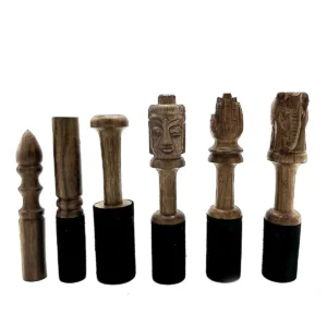 Träklubba med Buddhafigur för klangskålar 14 cm - produktbild 3