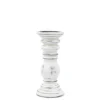 Träljusstake Classic Candle Stand vitlaserad 23×10 cm liten