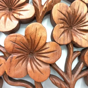 Träpanel Livets Träd med Frangipani 40 cm - produktbild 2