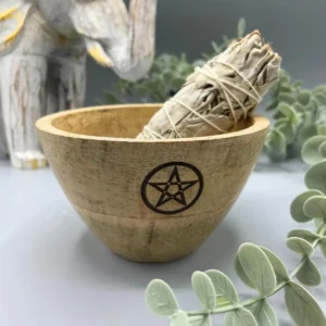 Träskål för rökelse och ritualer Pentagon 12x7 cm - produktbild 2