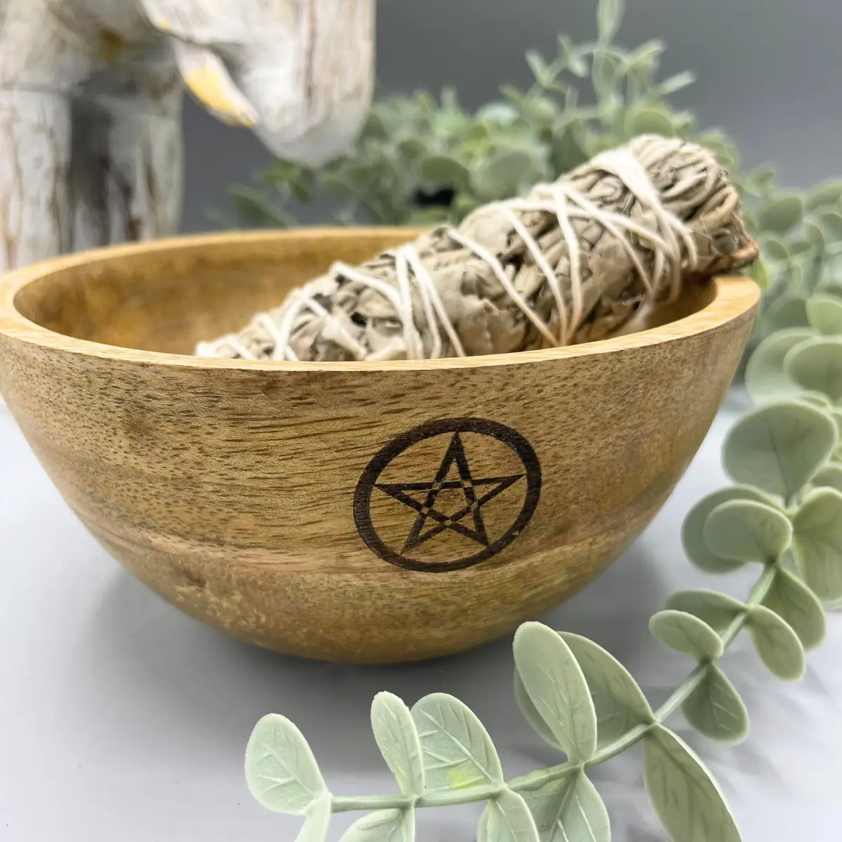 Träskål för rökelse och ritualer Pentagon 14x7 cm - produktbild 2