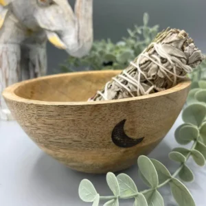 Träskål för rökelse och ritualer Tre Månar 14x7 cm - produktbild 2