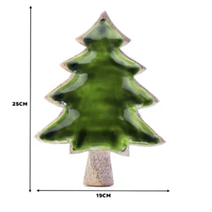 Träskål i form av gran med emaljerad insida 25x19 cm - produktbild 8