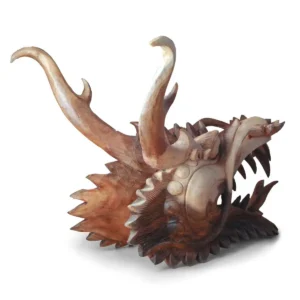 Träskulptur av drakhuvud 30 cm - produktbild 2