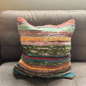 Trasmatteöverdrag till kudde 40x40 cm i kolgrå nyanser - produktbild 2