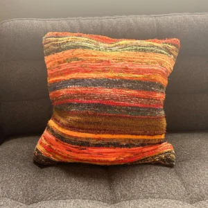Trasmatteöverdrag till kudde 40x40 cm i soluppgångens orange toner - produktbild 2