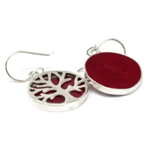 Tree of Life örhängen i 925 silver med koraleffekt, 15 mm - produktbild 2