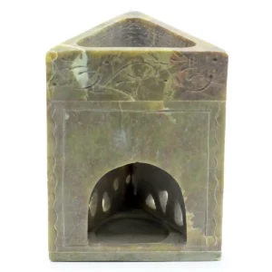 Triangelformad aromalampa i såpsten med elefantmotiv 11x9 cm - produktbild 2