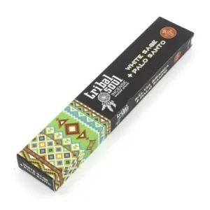 Förpackning med Tribal Soul rökelsestickor i svart och mönstrad design
