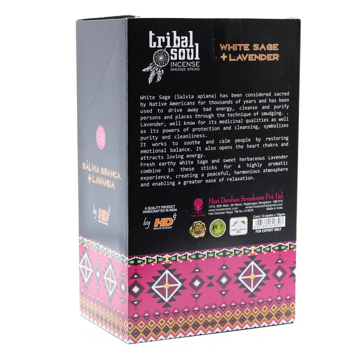 Tribal Soul rökelsestickor vit salvia och lavendel - produktbild 2