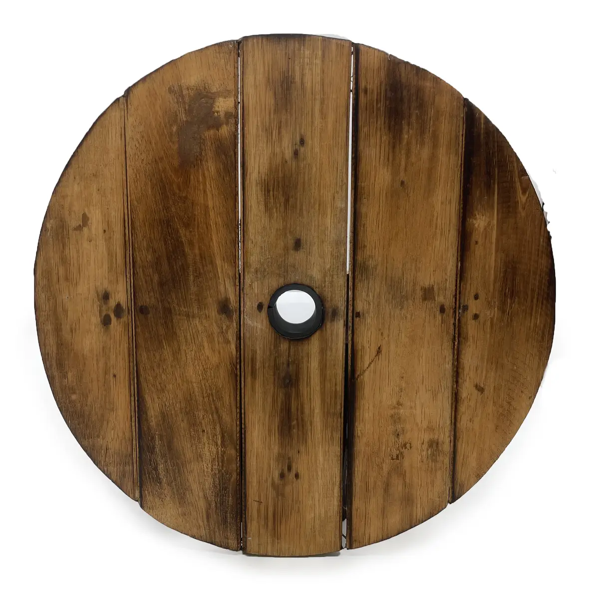 Tunnbord med parasollhållare i naturligt trä 60 x 48,5 cm - produktbild 7