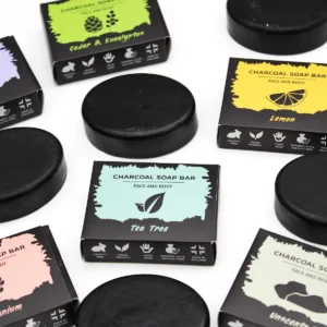 Tvål med aktivt kol och lavendeldoft 85g - produktbild 2