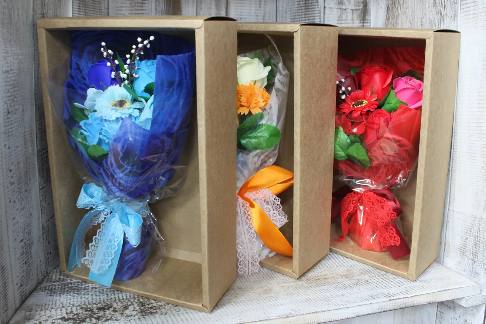 Tvålbukett Blomsterdoft Orange - produktbild 2