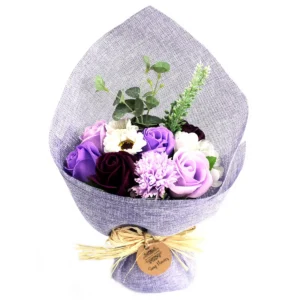 Tvålbukett med stående tvålblommor i lila - produktbild 2