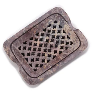 Tvålfat i tvålsten med avrinning 11x8 cm, klassisk fyrkantig - produktbild 2