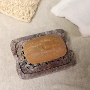 Tvålfat i tvålsten med avrinning 11x8 cm, klassisk fyrkantig - produktbild 6
