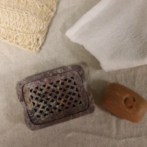 Tvålfat i tvålsten med avrinning 11x8 cm, klassisk fyrkantig - produktbild 7