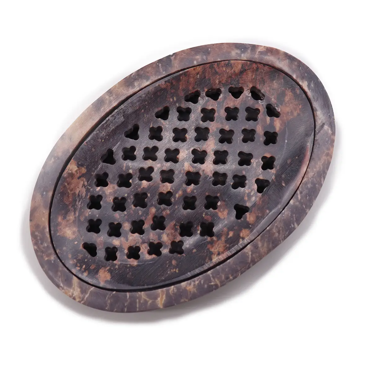 Tvålfat i tvålsten med avrinning 11x8 cm oval - produktbild 4