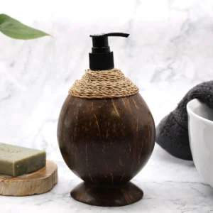 Tvålpump i naturligt kokosnötsskal 150 ml - produktbild 2