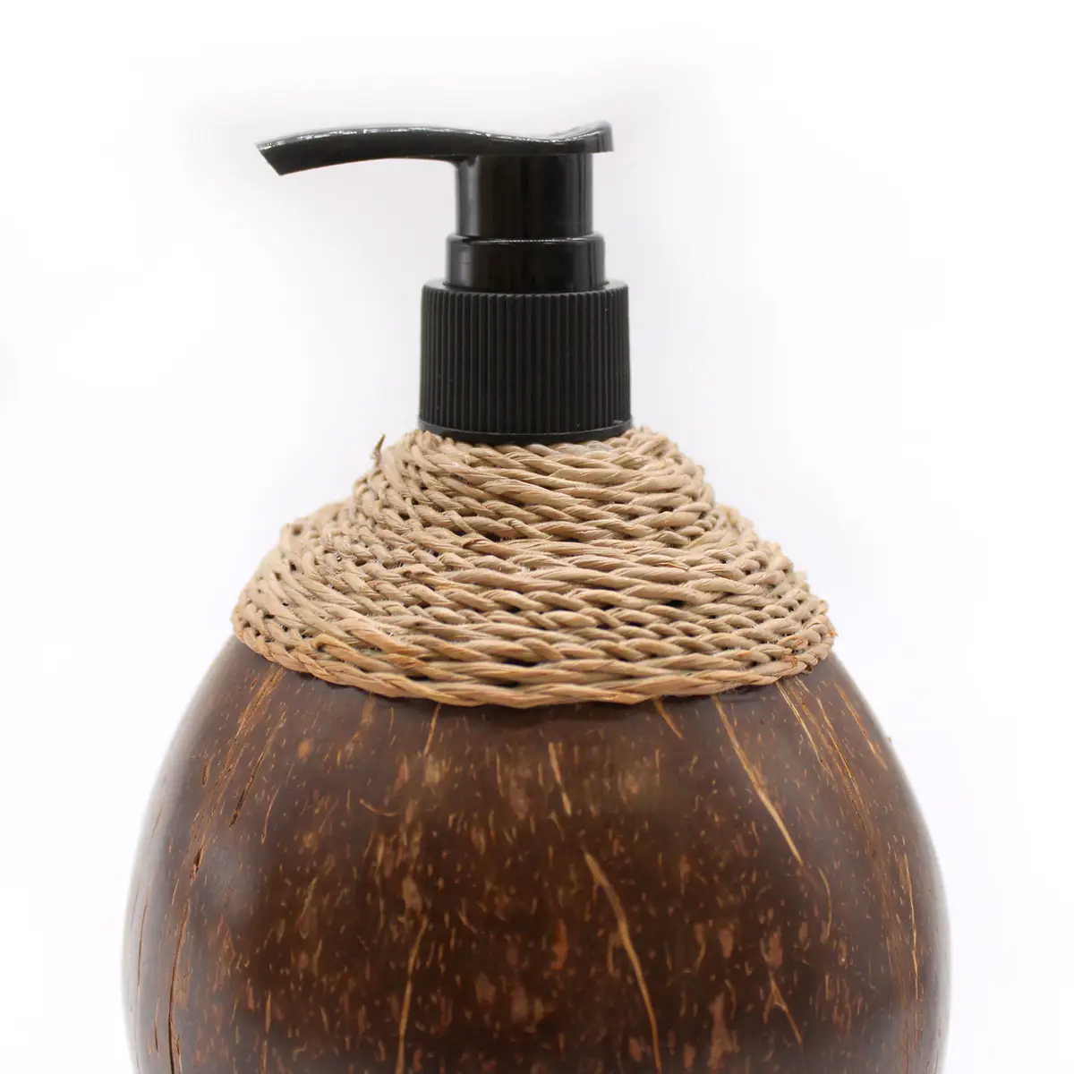 Tvålpump i naturligt kokosnötsskal 150 ml - produktbild 5