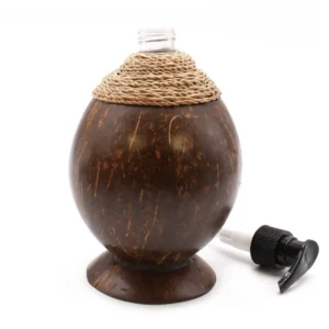Tvålpump i naturligt kokosnötsskal 150 ml - produktbild 6