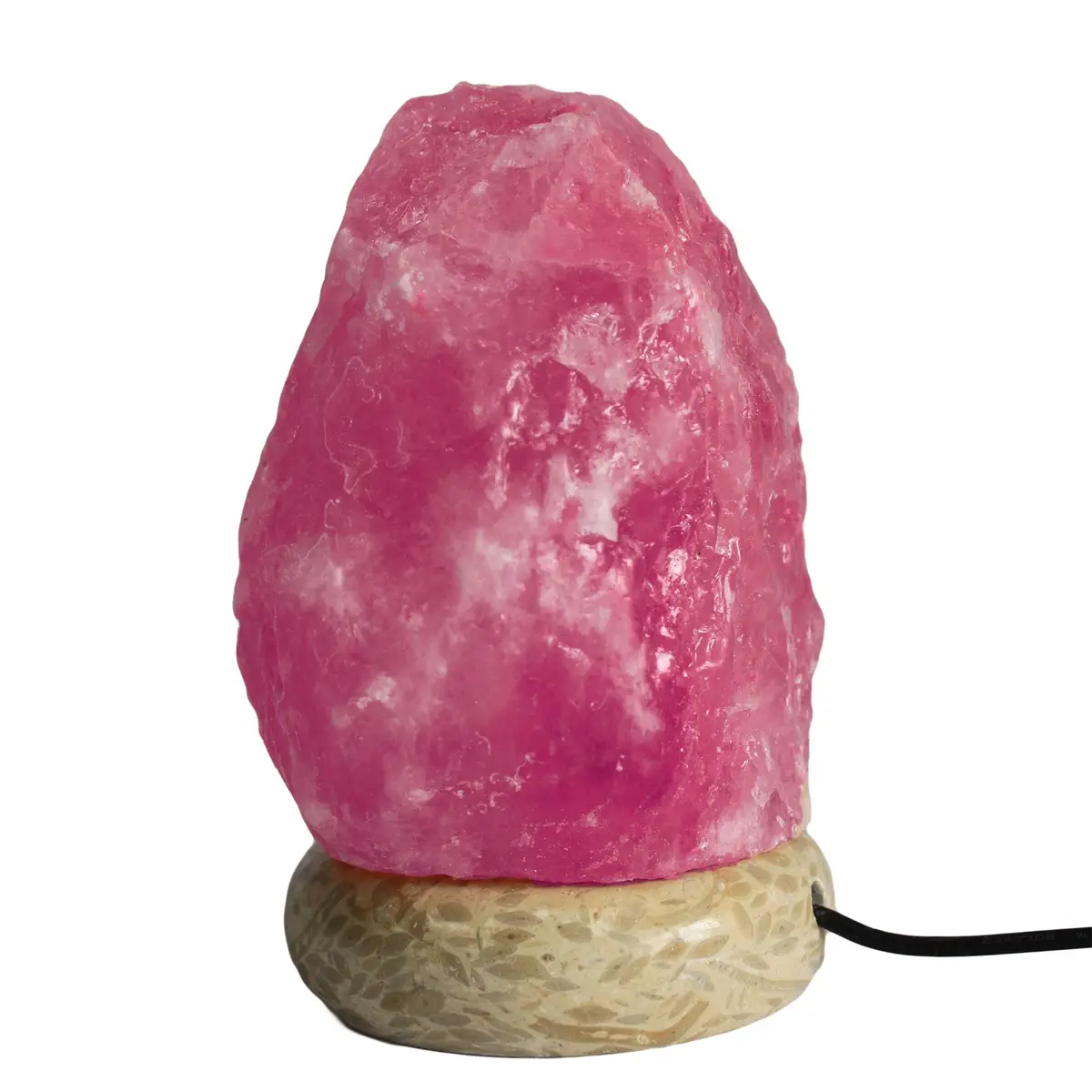 USB-driven naturlig himalayasaltlampa med färgat ljus 11,5 cm - produktbild 3