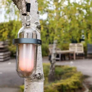 Utomhuslampa med flammeffekt och USB-C-laddning i vitt - produktbild 10