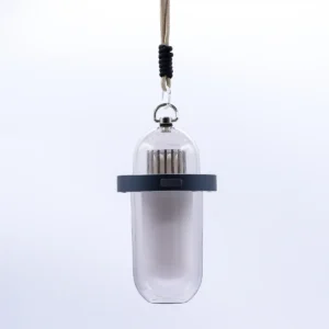 Utomhuslampa med flammeffekt och USB-C-laddning i vitt - produktbild 2