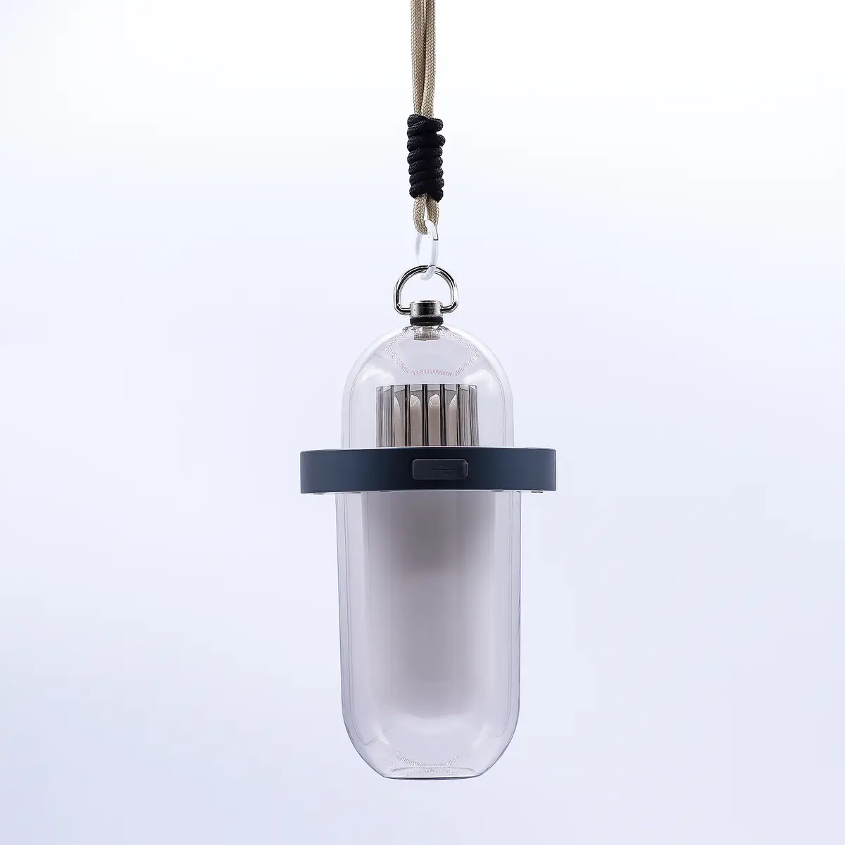 Utomhuslampa med flammeffekt och USB-C-laddning i vitt - produktbild 2